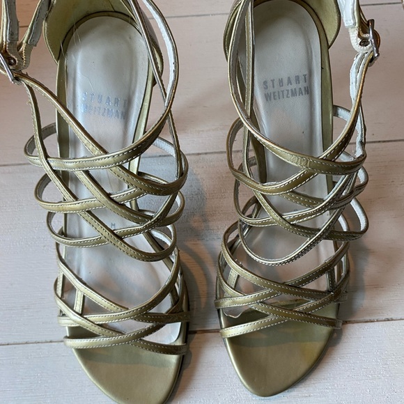 Sexy, strappy leather heels. Great for weddings or fancy date night. - Picture 4 of 12